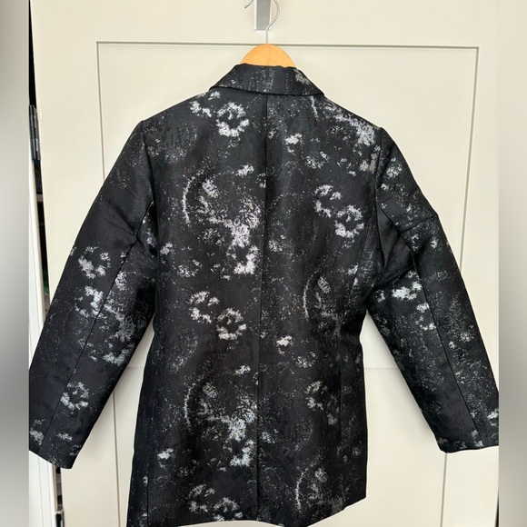Chicos Jacquard Dressy Blazer Black/Sliver US Size 6 - Picture 5 of 7